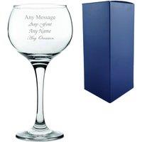 Uniqueful Personalised Ambassador Balloon Gin Glass Birthday Gift for Friend in Clear