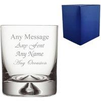Uniqueful Personalised 260ml Dimple Base Whisky Tumbler Birthday in Clear