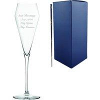 Uniqueful Personalised Engraved Edge Champagne Flute 7.5oz With Gift Box in Clear