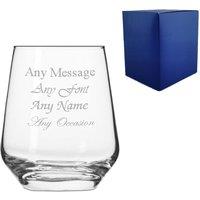 Uniqueful Personalised 380ml Infinity Whisky Tumbler Birthday Gift for Friend in Clear