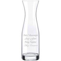 Uniqueful Personalised 1000ml Water Wine Carafe Birthday Gift for Friend in Clear