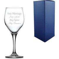 Uniqueful Personalised Engraved Primeur Goblet 11.25oz Gift Box Friend Gift in Clear