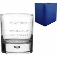 Uniqueful Personalised Name's Measurement Whisky Glass Birthday Gift in Clear