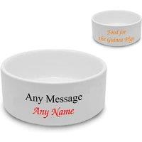 Uniqueful Personalised Small Pet Bowl Birthday Gift for Friend in White