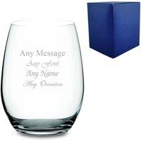 Uniqueful Personalised Engraved 21oz Pure Stemless Gin Tumbler Gift Box Birthday in Clear