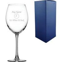 Uniqueful Personalised 19oz Enoteca Wine Glass Name It's Wine O'Clock in Clear