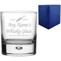 Uniqueful Personalised 11.5oz Bubble Whisky Glass Names Birthday Dad in Clear