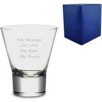 Uniqueful Personalised 340ml Ypsilon Whiskey Glass for Birthday in Clear