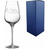 Uniqueful Personalised Wine Glass with Scripted Name Design in Clear