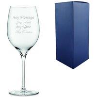 Uniqueful Personalised Engraved Aromatic Wine Glass Birthday Gift for Friend in Clear