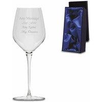 Uniqueful Personalised Wine Glass Premium Satin Lined Box for Friend in Clear