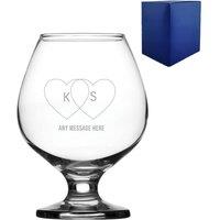Uniqueful Personalised Bistro Brandy Anniversary Gift for Couple in Clear