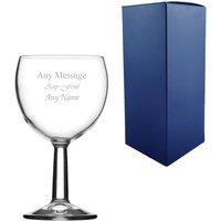 Uniqueful Personalised Banquet Goblet Wine Glass 6.66oz 197ml Any Message in Clear