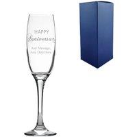 Uniqueful Personalised Anniversary Champagne Flute Couple Gift in Clear