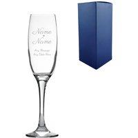 Uniqueful Personalised Engraved Wedding Champagne Flute Wedding Gift for Couple in Clear