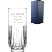 Uniqueful Personalised 395ml Campana Highball Glass Birthday Friend in Clear