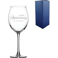Uniqueful Personalised Engraved Anniversary Enoteca Wine Glass Anniversary Gift in Clear
