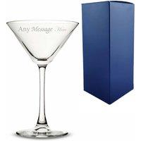 Uniqueful Personalised Engraved Enoteca Martini Glass Birthday Gift for Friend in Clear