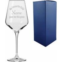 Uniqueful Personalised My Favourite Child Infinity 390ml Wine Glass Birthday in Clear