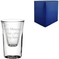 Uniqueful Personalised 1oz 29ml Boston Heavy Base Shot Glass Any Message in Clear