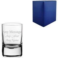 Uniqueful Personalised 2oz Side Shot Glass Any Message Any Occasion in Clear