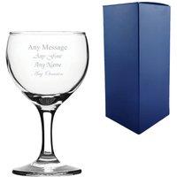 Uniqueful Personalised Engraved 6.66oz 196ml Paris Modern Wine Glass Any Message in Clear