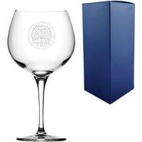 Uniqueful Personalised Commemorative Coronation of the King Gin Glass in Clear