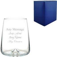 Uniqueful Personalised Terra Tumbler Glass 12oz Inverted Base Any Message in Clear