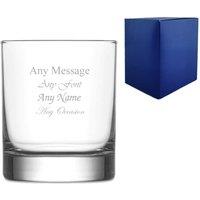 Uniqueful Personalised Engraved 305ml Ada Whisky Glass Gift Box Birthday Friend in Clear
