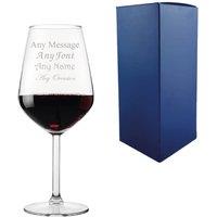 Uniqueful Personalised Allegra 490ml Red Wine Glass Birthday Gift for Friend in Clear