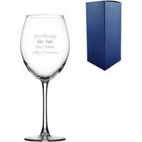 Uniqueful Personalised Any Message Enoteca Wine Glass Birthday Gift for Friend in Clear