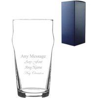 Uniqueful Personalised 570ml Classic Beer Glass Birthday Friend in Clear