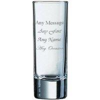 Uniqueful Personalised 60ml Tall Heavy Base Shot Glass Birthday Gift for Friend in Clear