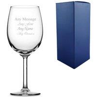 Uniqueful Personalised Bordeaux Wine Glass Birthday Gift for Friend in Clear