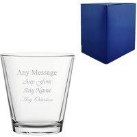 Uniqueful Personalised Engraved City Water Glass 8.75oz 258ml Any Message in Clear
