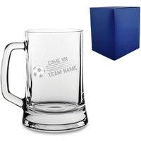 Uniqueful Personalised Football Tankard Come On Straight Design Birthday in Clear