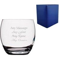Uniqueful Personalised Engraved 12.5oz Silver Finish Versailles Whiskey Tumbler in Clear
