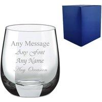 Uniqueful Personalised 12.75oz Lunar Whiskey Tumbler Birthday Gift for Friend in Clear