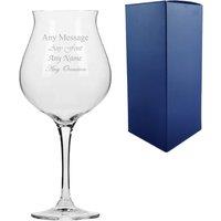 Uniqueful Personalised 760ml Infinity Gin Balloon Glass Birthday Friend in Clear