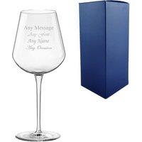 Uniqueful Personalised 560ml Inalto Uno Wine Glass Birthday Friend in Clear