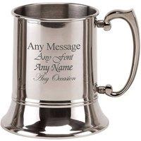 Uniqueful Personalised 17oz Stainless Steel Tankard Birthday Gift for Friend in Silver