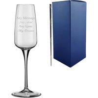 Uniqueful Personalised 230ml Aurum Champagne Flute Prosecco Lover Birthday Gift in Clear
