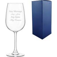 Uniqueful Personalised Engraved 545ml Nadia Wine Glass Gift Box Birthday Friend in Clear