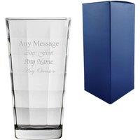 Uniqueful Personalised 365ml Cube Hiball Glass Birthday Friend in Clear