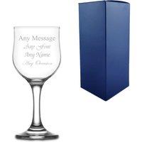 Uniqueful Personalised 240ml Nevakar Wine Glass Birthday Friend in Clear