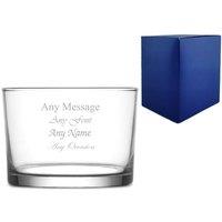 Uniqueful Personalised 240ml Bodega Whiskey Glass for Friend in Clear