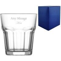 Uniqueful Personalised Engraved 305ml Aras Hiball Whiskey Glass Gift Box in Clear