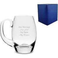 Uniqueful Personalised 30oz Large Handmade Barrel Tankard Birthday Friend in Clear
