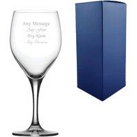 Uniqueful Personalised Engraved Primeur Water Goblet 14.5oz 415ml Any Message in Clear