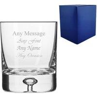 Uniqueful Personalised 280ml Handmade Bubble Base Whisky Tumbler Birthday Friend in Clear